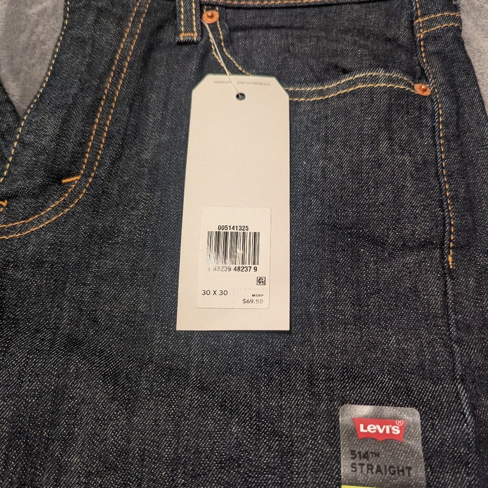 Men's Levi's 514 Straight Jeans, Size 30x30 Stretch - Picture 3 of 7